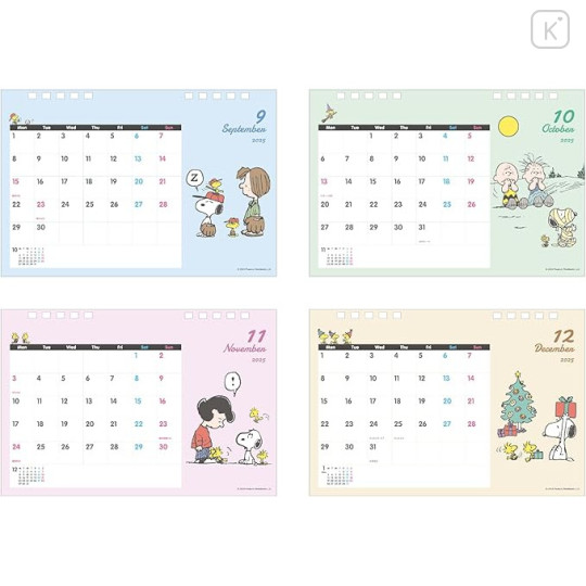 Japan Peanuts Desk Calendar - Snoopy : Colorful 2025 - 4