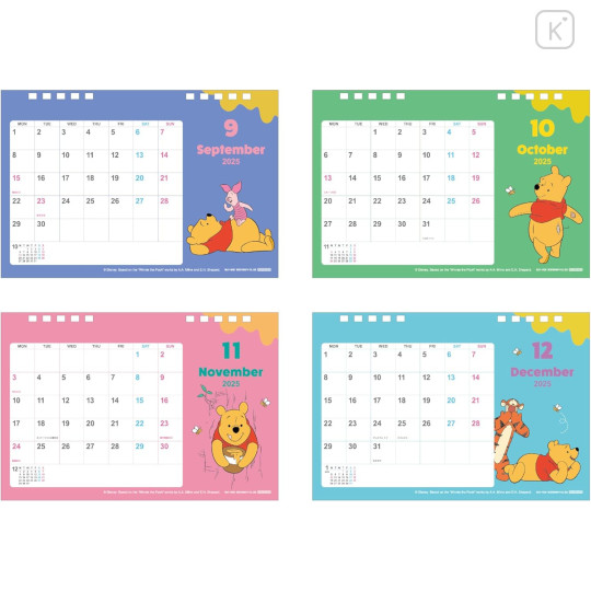 Japan Disney Desk Calendar - Pooh / 2025 - 4