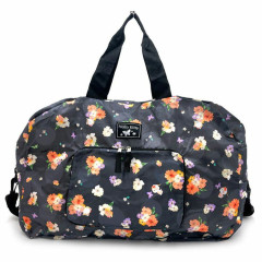 Japan Sanrio Folding Boston Bag - Hello Kitty / Watercolor Flower