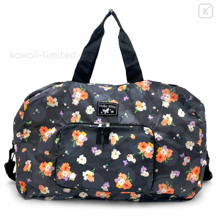 Japan Sanrio Travel Folding Boston Bag - Hello Kitty