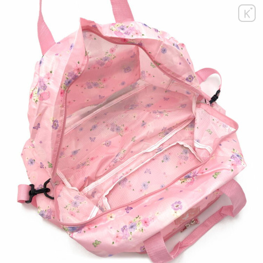 Japan Sanrio Folding Boston Bag - My Melody / Watercolor Flower - 3