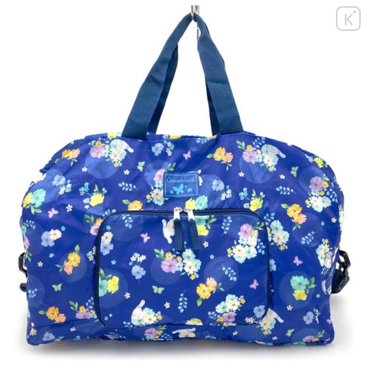 Japan Sanrio Folding Boston Bag - Cinnamoroll / Watercolor Flower - 1