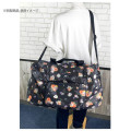 Japan Sanrio Travel Folding Boston Bag - Kuromi : Watercolor Flower - 6