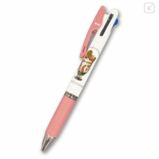 Japan Mofusand Jetstream 3 Color Multi Ballpoint Pen - Parfait Cat Nyan - 1