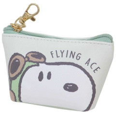 Japan Peanuts Triangular Mini Pouch - Snoopy / Pilot Flying Ace