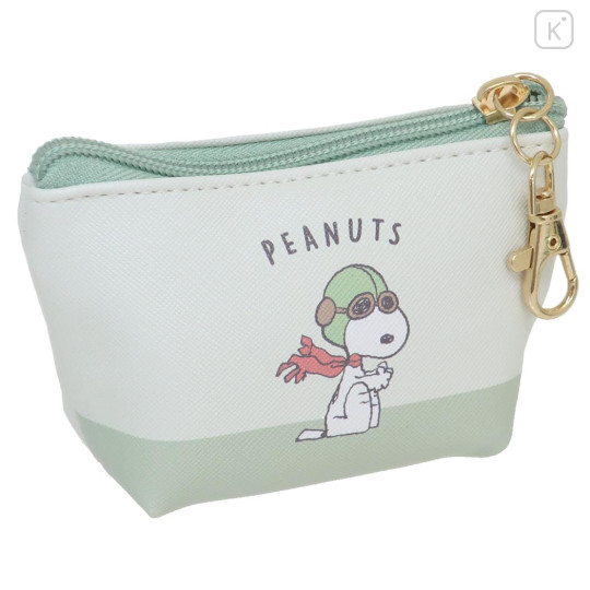 Japan Peanuts Triangular Mini Pouch - Snoopy / Pilot Flying Ace - 2