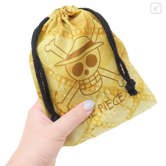 Japan One Piece Mini Drawstring Pouch - Fighting Scene Ace & Luffy - 2