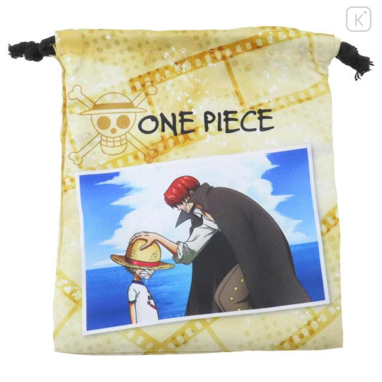 Japan One Piece Mini Drawstring Pouch - Touching Scene Shanks Saved Luffy - 1