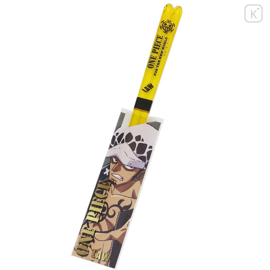 Japan One Piece Clear Chopsticks 23cm - Law Yellow - 1