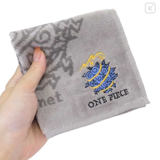 Japan One Piece Mini Towel Jacquard Handkerchief - Captain Eustass Kid's Devil Fruit / Jiki Jiki no Mi - 3