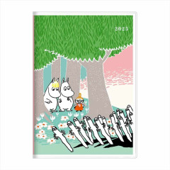 Japan Moomin B6 Planner Monthly Schedule Book - Hattifatteners & Little My & Moomintroll / 2025