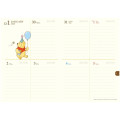 Japan Disney B6 Planner Weekly Schedule Book - Winnie the Pooh / Bee Eating 2025 - 3