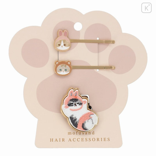 Japan Mofusand Hairpin and Hair Tie - Cat / Bear Rabbit Nyan - 1