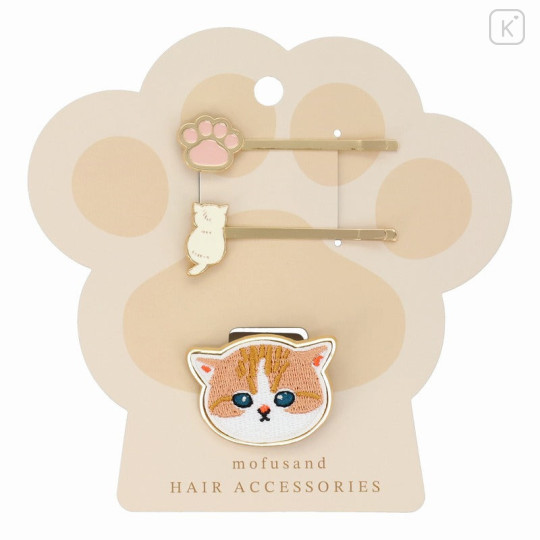 Japan Mofusand Hairpin and Hair Tie - Cat / Beige Nyan - 1