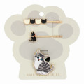 Japan Mofusand Hairpin and Hair Tie - Cat / Grey Nyan - 1