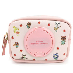 Japan Animal Crossing Seepo Wet Wipe Pocket Pouch - Pink