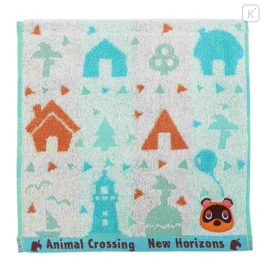 Japan Animal Crossing Mini Towel Jacquard Handkerchief - Tom Nook Tanukichi - 1