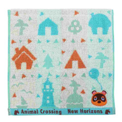 Japan Animal Crossing Mini Towel Jacquard Handkerchief - Tom Nook Tanukichi