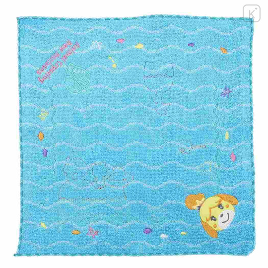 Japan Animal Crossing Mini Towel Jacquard Handkerchief - Isabelle Shizue / Yellow Dog - 1