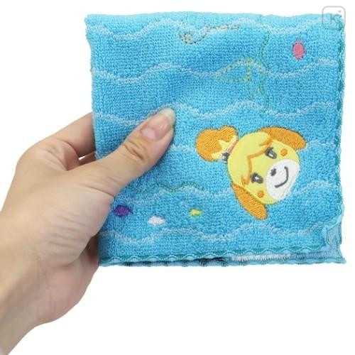 Japan Animal Crossing Mini Towel Jacquard Handkerchief - Isabelle Shizue / Yellow Dog - 4