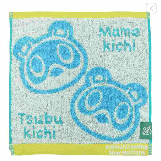 Japan Animal Crossing Mini Towel Jacquard Handkerchief - Timmy & Tommy Mamekichi & Tsubukichi - 1