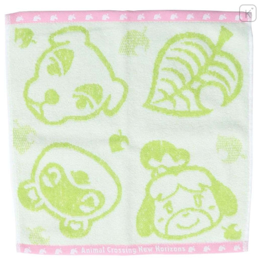 Japan Animal Crossing Jacquard Towel - Green - 1