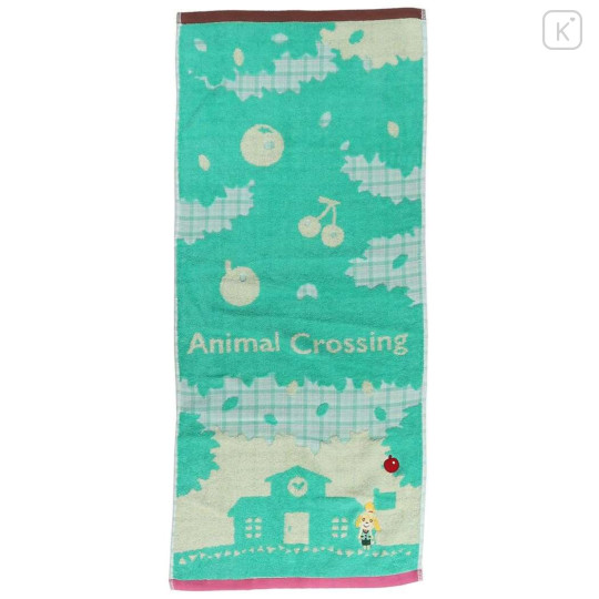 Japan Animal Crossing Jacquard Face Towel - Isabelle Shizue / Yellow Dog - 1