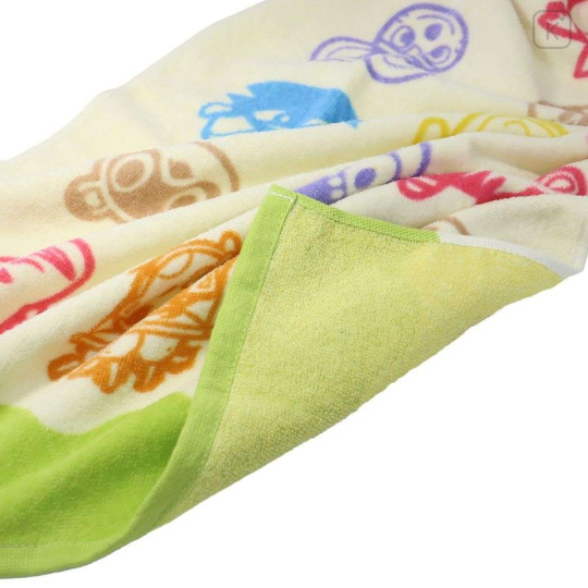 Japan Animal Crossing Jacquard Bath Towel - Colorful Face - 3