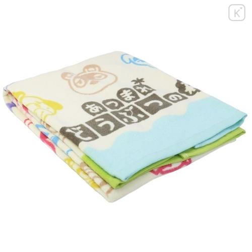 Japan Animal Crossing Jacquard Bath Towel - Colorful Face - 4
