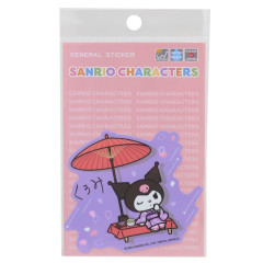 Japan Sanrio Vinyl Sticker - Kuromi / Kimono Afternoon Tea A