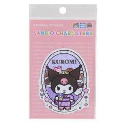 Japan Sanrio Vinyl Sticker - Kuromi / Kimono Afternoon Tea B