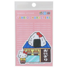 Japan Sanrio Vinyl Sticker - Hello Kitty / Shop Owner Rice Ball