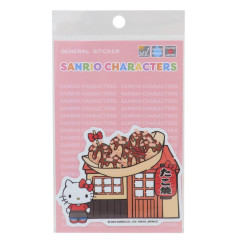 Japan Sanrio Vinyl Sticker - Hello Kitty / Shop Owner Taiyaki