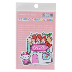 Japan Sanrio Vinyl Sticker - Hello Kitty / Shop Owner Crepe