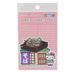 Japan Sanrio Vinyl Sticker - Hello Kitty / Shop Owner Soba