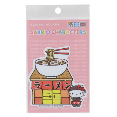 Japan Sanrio Vinyl Sticker - Hello Kitty / Shop Owner Ramen