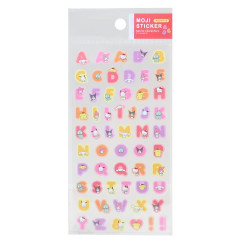 Japan Sanrio Moji Sticker - Characters / English Alphabet Colorful