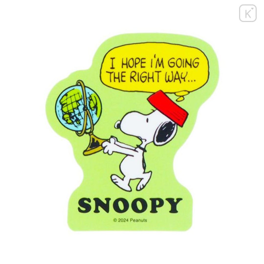 Japan Peanuts Vinyl Deco Sticker - Snoopy Travel / Going To Right Way - 1