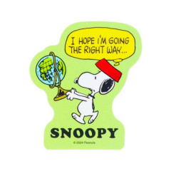 Japan Peanuts Vinyl Deco Sticker - Snoopy Travel / Going To Right Way