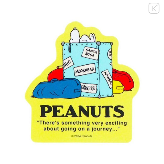 Japan Peanuts Vinyl Deco Sticker - Snoopy Travel / Lazy To Move - 1