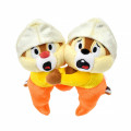 Japan Disney Store Fluffy Plush Keychain - Chip & Dale : Halloween Frightened Scream - 1
