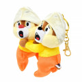 Japan Disney Store Fluffy Plush Keychain - Chip & Dale : Halloween Frightened Scream - 2