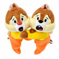 Japan Disney Store Fluffy Plush Keychain - Chip & Dale : Halloween Frightened Scream - 4