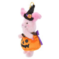 Japan Disney Store Fluffy Plush Keychain - Piglet : Halloween Pumpkin - 2