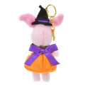 Japan Disney Store Fluffy Plush Keychain - Piglet : Halloween Pumpkin - 3