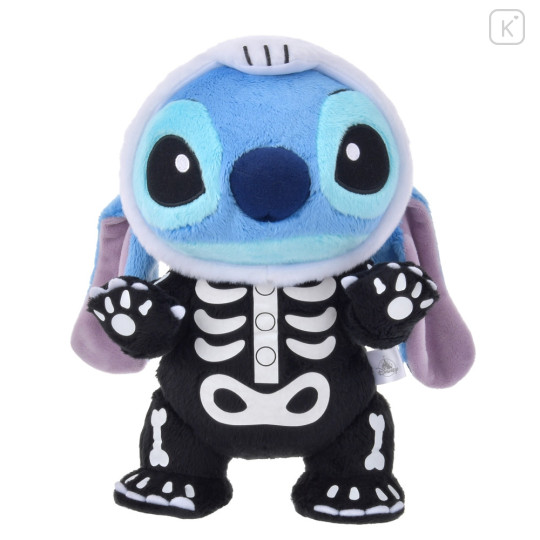 Japan Disney Store Fluffy Plush Toy - Stitch : Halloween Skeleton - 1