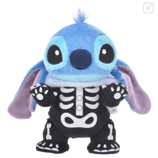 Japan Disney Store Fluffy Plush Toy - Stitch : Halloween Skeleton - 5