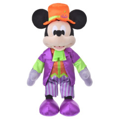 Japan Disney Store Fluffy Plush Toy - Mickey Mouse / Halloween Neon