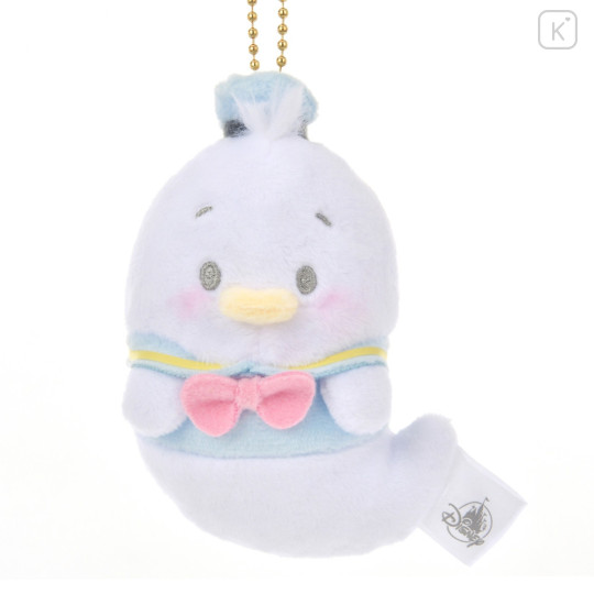 Japan Disney Store Fluffy Plush Keychain - Donald Duck / Halloween Ghost - 1