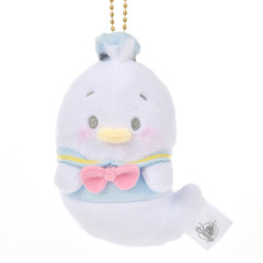 Japan Disney Store Fluffy Plush Keychain - Donald Duck / Halloween Ghost